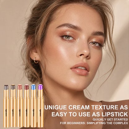 🔥LAST DAY 80% OFF 3 in 1 Easy Eyeshadow Stick for Beginners Waterproof Longwear Shimmer Makeup Set